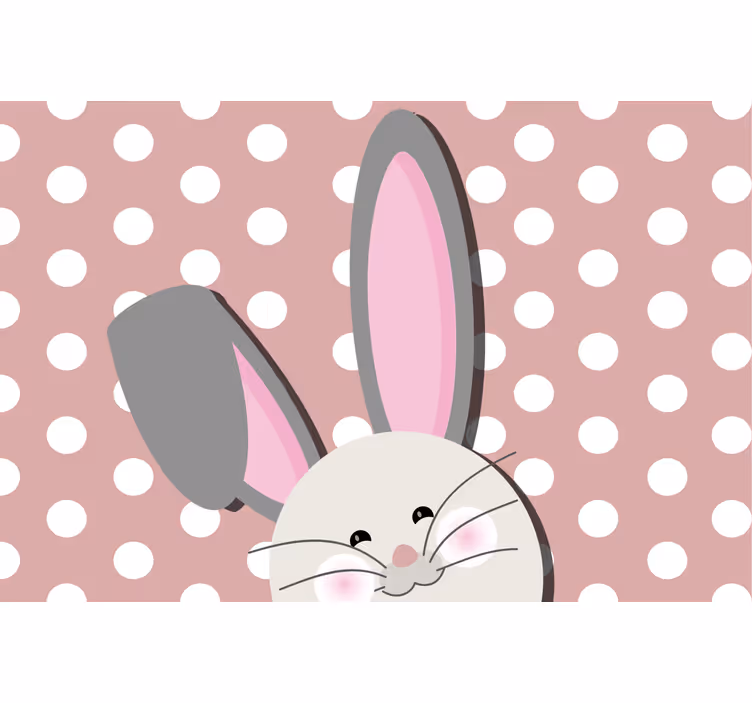 Rollo fenster kinderzimmer hase mit stehendem ohr - TenStickers
