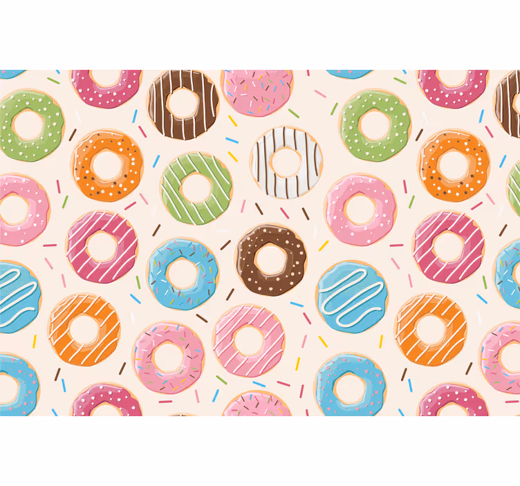 Rollo fenster kinderzimmer mit donut-muster - TenStickers
