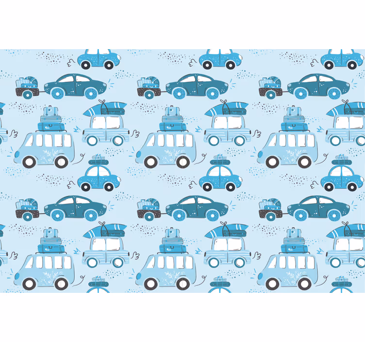 Rollo fenster kinderzimmer fahrzeuge in blau im nordic stil - TenStickers