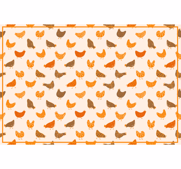 Rollo fenster kinderzimmer mit kükenmuster orange - TenStickers