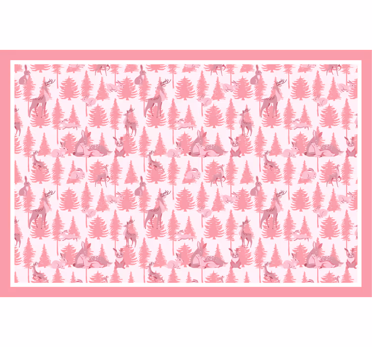Rollo fenster kinderzimmer mit schönen rosa rentieren - TenStickers