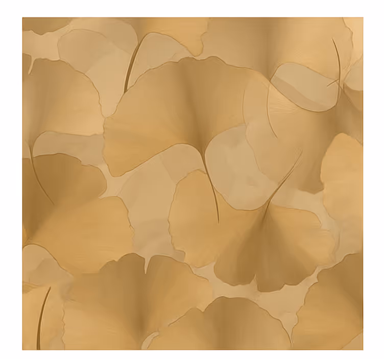 Rollo fenster küche mit goldenem ginkgo-muster - TenStickers