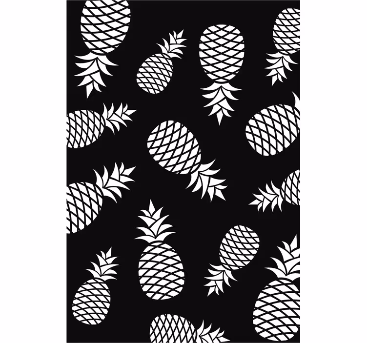 Rollo fenster küche ananas zeichnung muster - TenStickers