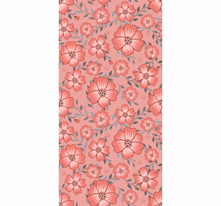Rollo fenster küche mit pinken gänseblümchen - TenStickers