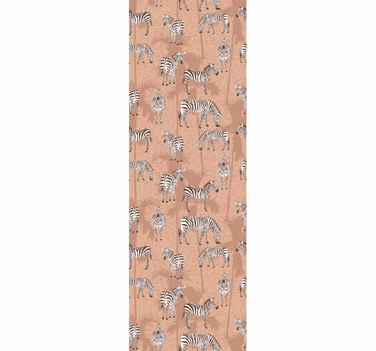 Rollo fenster küche zebra und palmen braun kühlschrank - TenStickers