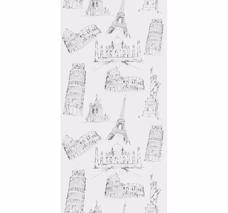 Rollo fenster küche mit motiv berühmter monumente - TenStickers