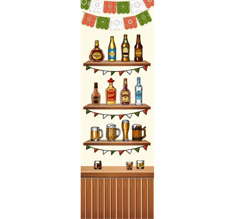 Rollo fenster küche mit dekorativem tequila-motiv - TenStickers