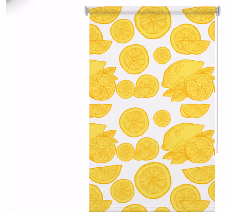 Rollo fenster küche orange und zitrone kühlschrank - TenStickers