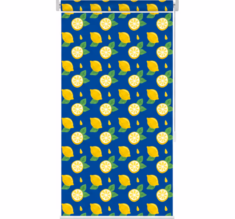 Rollo fenster küche handgezeichnete zitronen kühlschrank - TenStickers