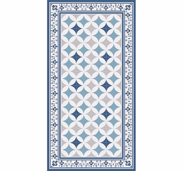 Rollo fenster küche in azurblau fliesen-design - TenStickers