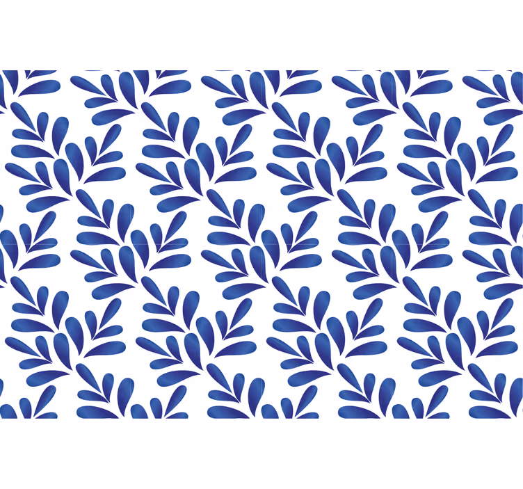 Rollo fenster blau in blauer porzellanoptik - TenStickers