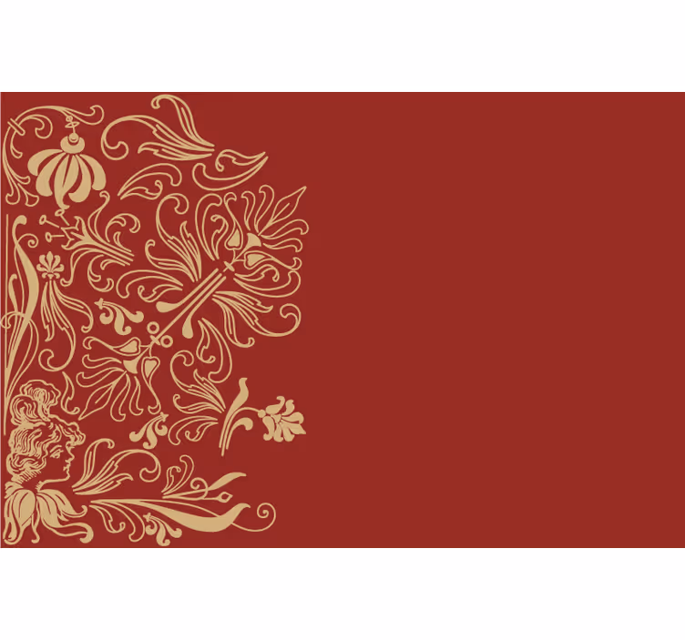 Rollo fenster rot im vintage stil - TenStickers