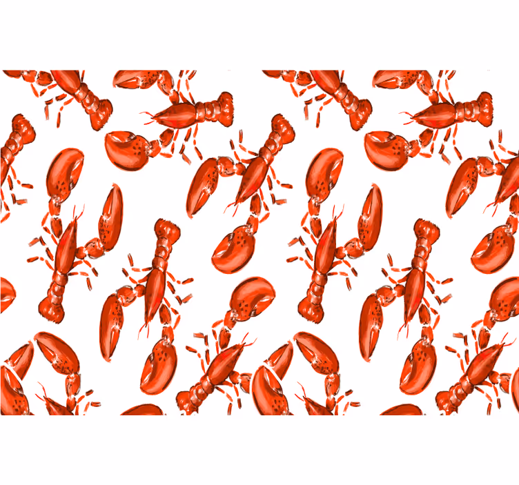 Rollo fenster rot und roter hummer - TenStickers