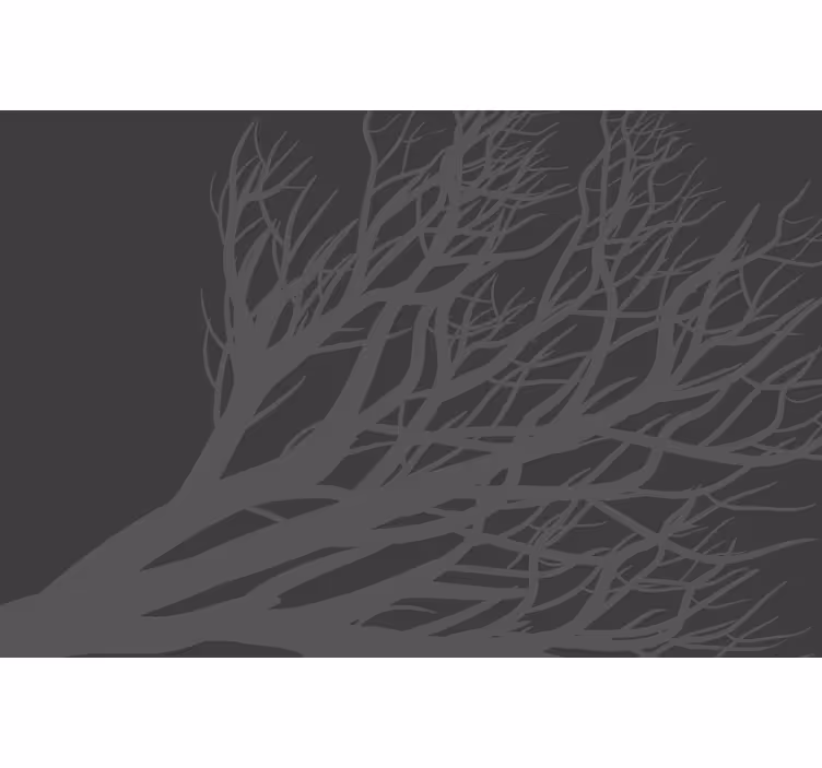 Rollo fenster grau mit elegantem grauen blatt - TenStickers