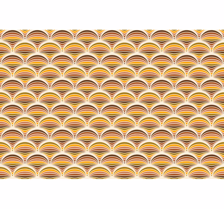 Rollo fenster beige mit 70er jahre muster mantel - TenStickers