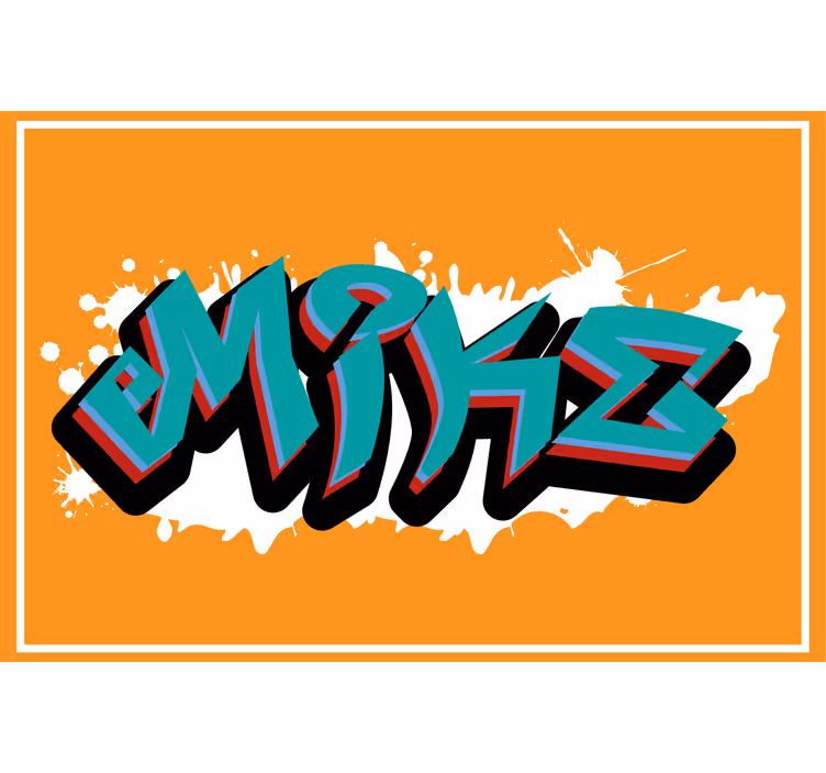 Rollo fenster orange im wildstyle king graffiti - TenStickers