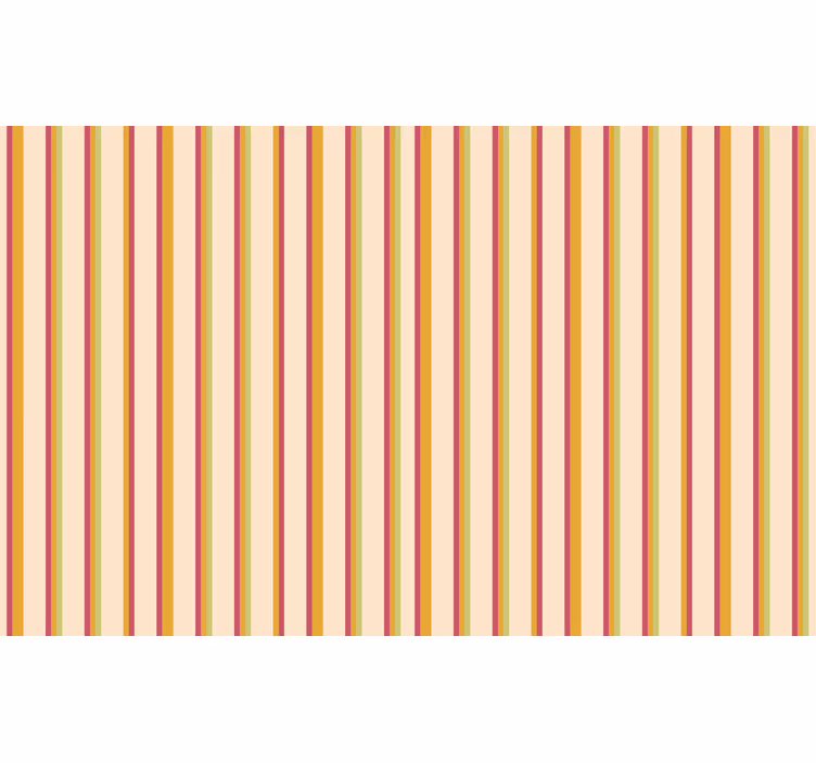 Rollo fenster orange im retro pastellstreifen-muster - TenStickers