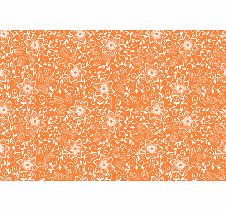 Rollo fenster orange mit paisley blumenmuster - TenStickers