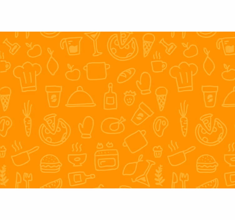 Rollo fenster orange mit orangefarbenem besteckmuster - TenStickers