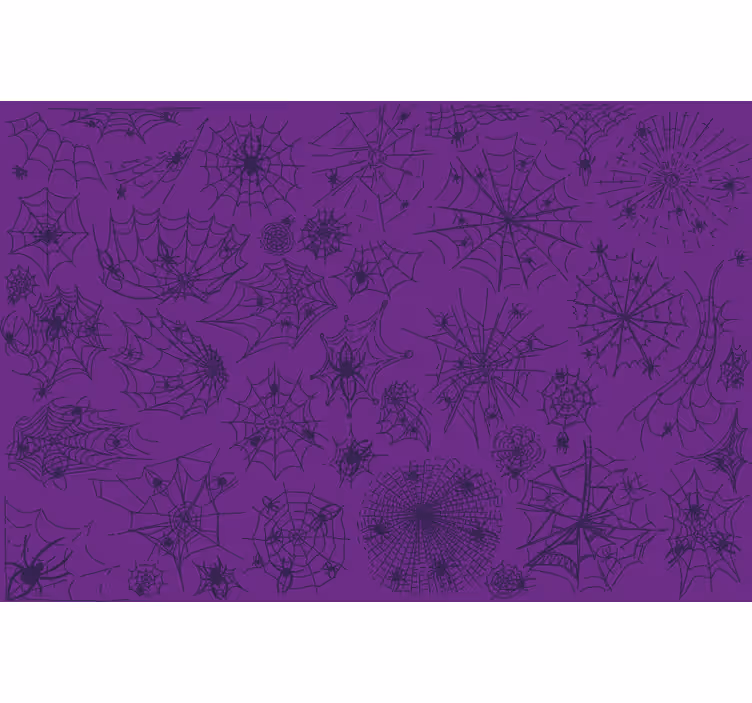 Rollo fenster lila platzdeckchen mit spinne und netz - TenStickers
