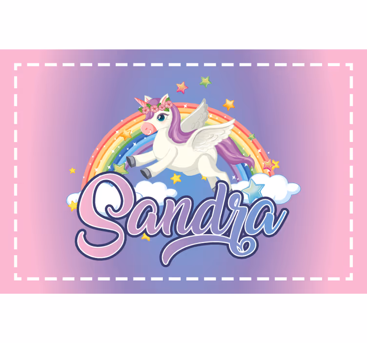 Rollo fenster lila schönes einhorn anpassbar für kinder - TenStickers