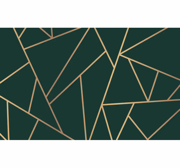 Rollos außen goldene linien auf flaschengrün - TenStickers