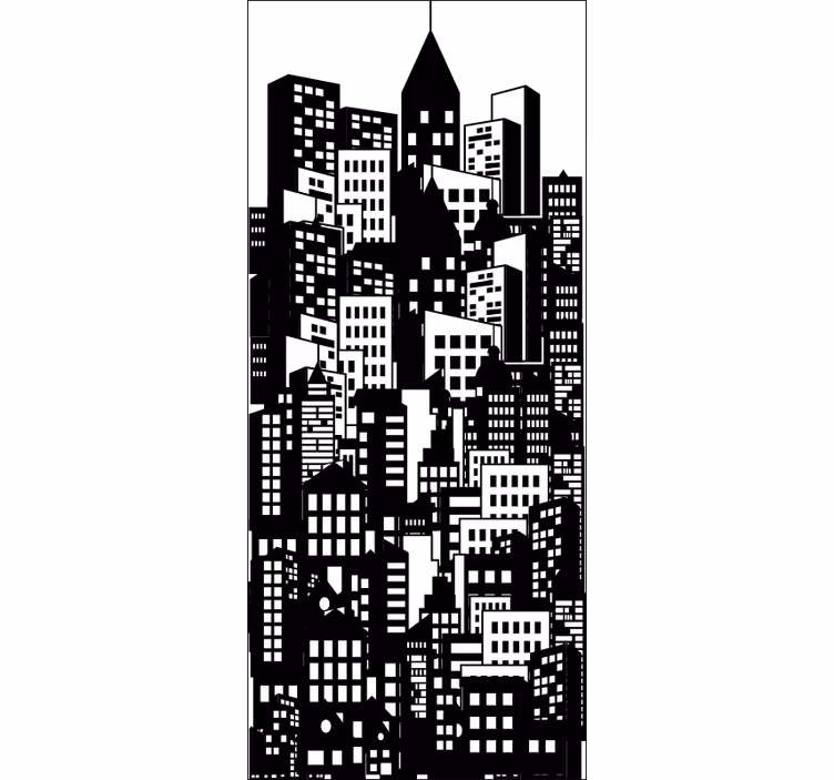 Rollo fenster home office stadtansicht fensterfolie - TenStickers
