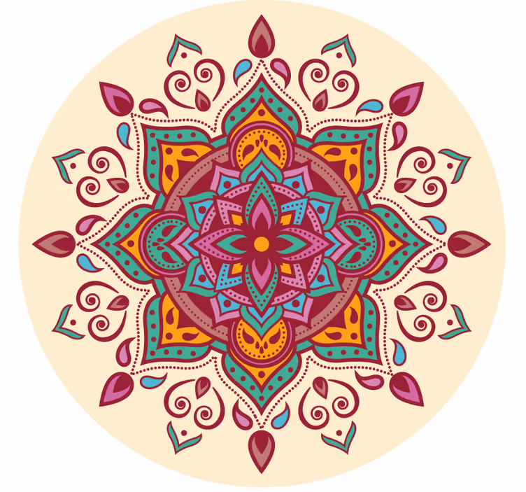 Rollo fenster schlafzimmer in rosafarbenem mandala - TenStickers