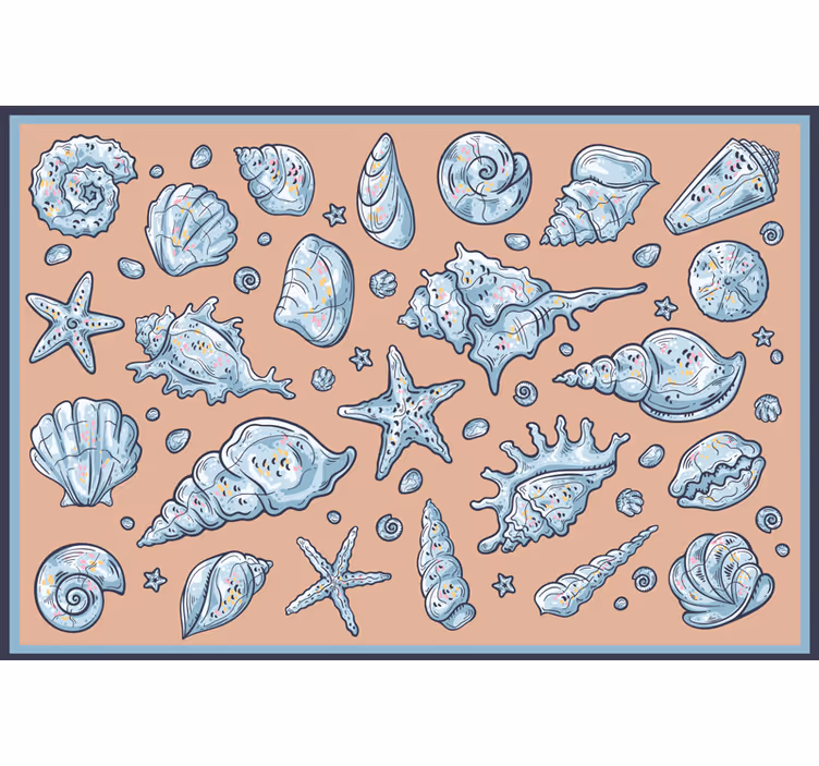 Rollo fenster schlafzimmer muschelmuster skizzen - TenStickers