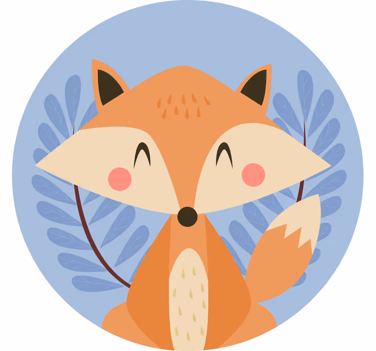 Rollo fenster kinderzimmer smarte fuchs pastellfarben - TenStickers
