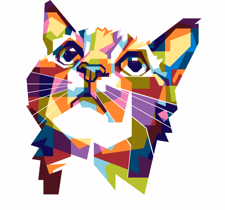 Rollo fenster jugendzimmer bunte katzenmotiven - TenStickers