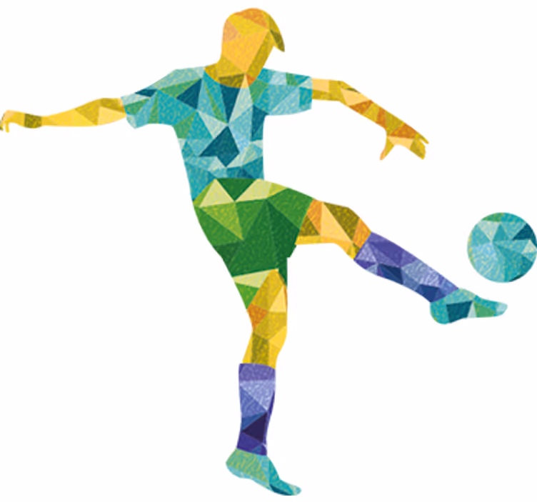 Rollo fenster jugendzimmer geometrische fußballillustration - TenStickers