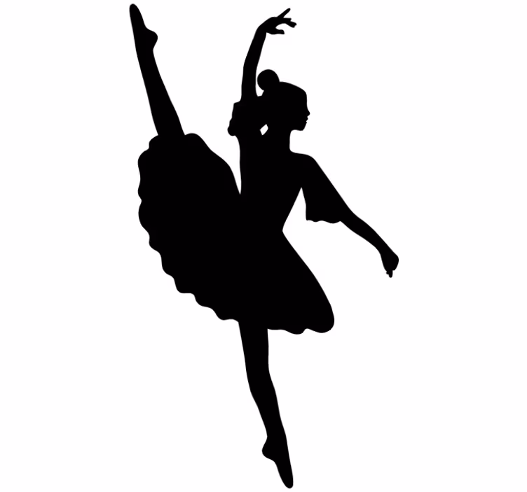 Rollo fenster jugendzimmer balletttänzerin vinyl - TenStickers