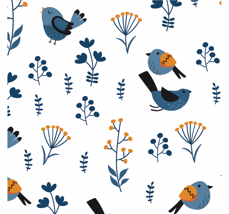 Rollo fenster jugendzimmer blätter und vögel - TenStickers