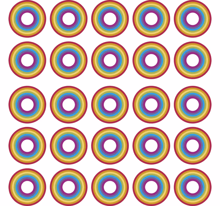 Rollo fenster jugendzimmer regenbogen geometrie - TenStickers