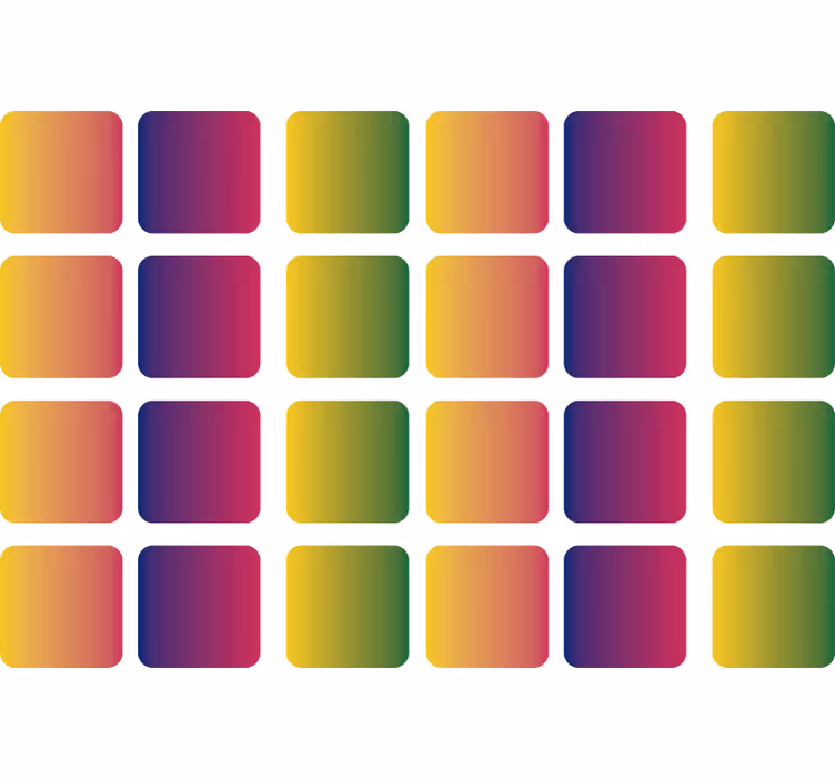 Rollo fenster jugendzimmer regenbogenquadrate - TenStickers