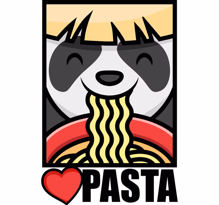 Rollo fenster jugendzimmer panda liebt pasta - TenStickers