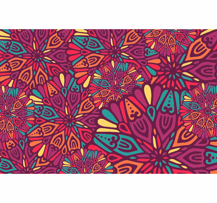 Rollo fenster jugendzimmer in rosafarbenen mandalas - TenStickers