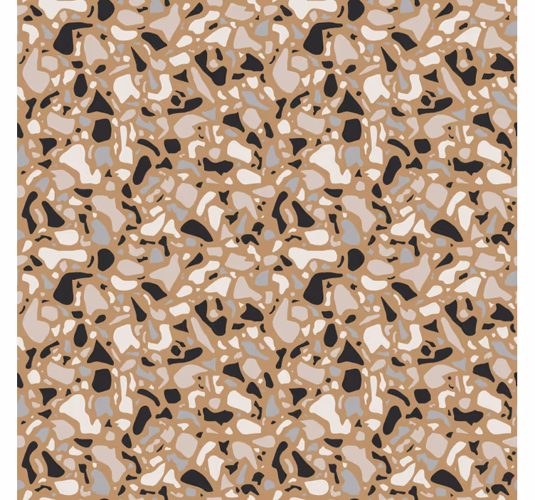 Rollo fenster beige mit klassischem braunem terrazzo - TenStickers