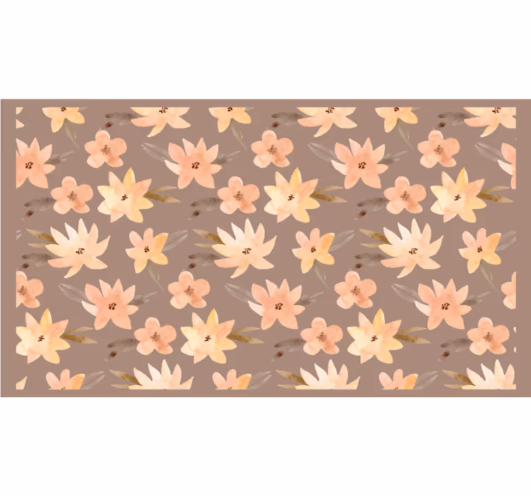 Rollo fenster beige aquarella blumen pastellfarben - TenStickers