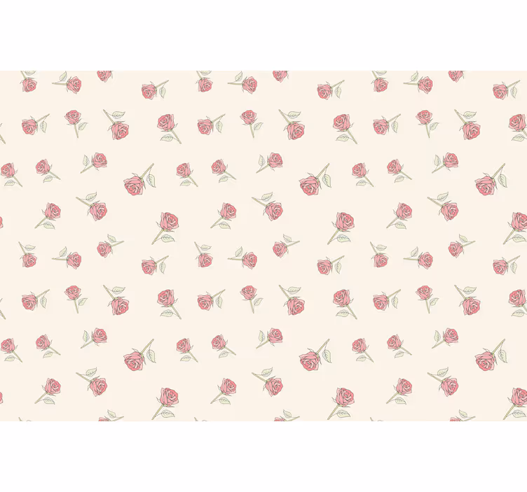 Rollo fenster beige mit romantischem vintage-rosenmuster - TenStickers