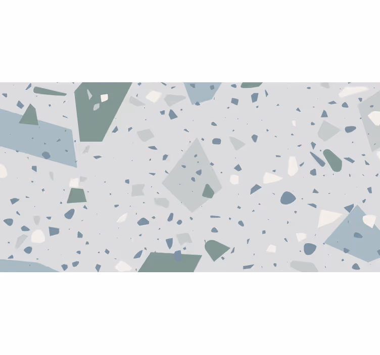 Rollo fenster badezimmer in blau-weißer terrazzo-optik - TenStickers