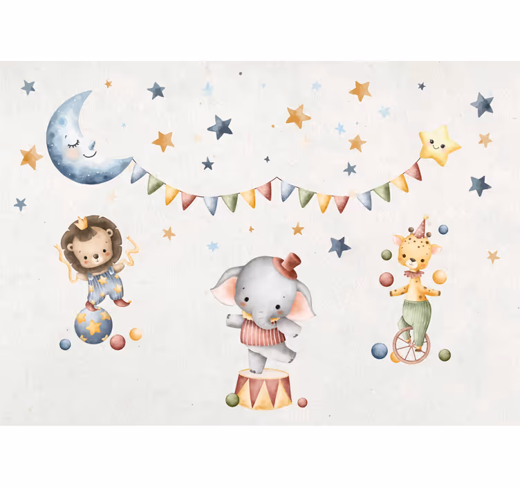 Rollo fenster baby traumhafter zirkus - TenStickers
