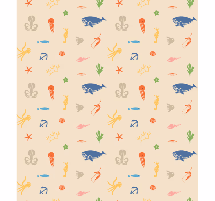 Rollo fenster tiere mit meeresbewohner muster - TenStickers