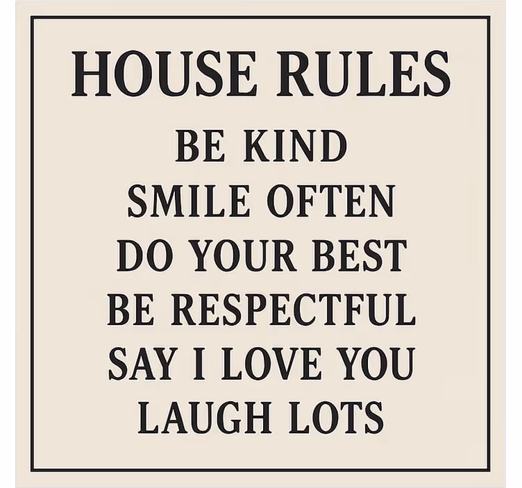Rollo fenster spruch haus regeln - TenStickers