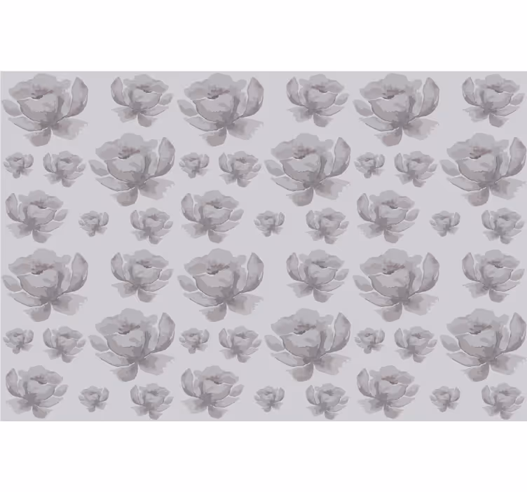 Rollo fenster grau mit floralem muster der 80er - TenStickers
