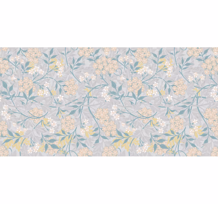 Rollo fenster grau mit elegantem 80er jahre blumenmuster - TenStickers