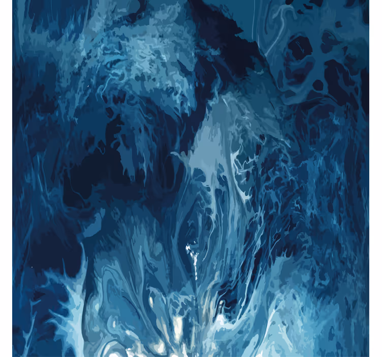 Rollo fenster badezimmer in blauen aquarellwellen - TenStickers
