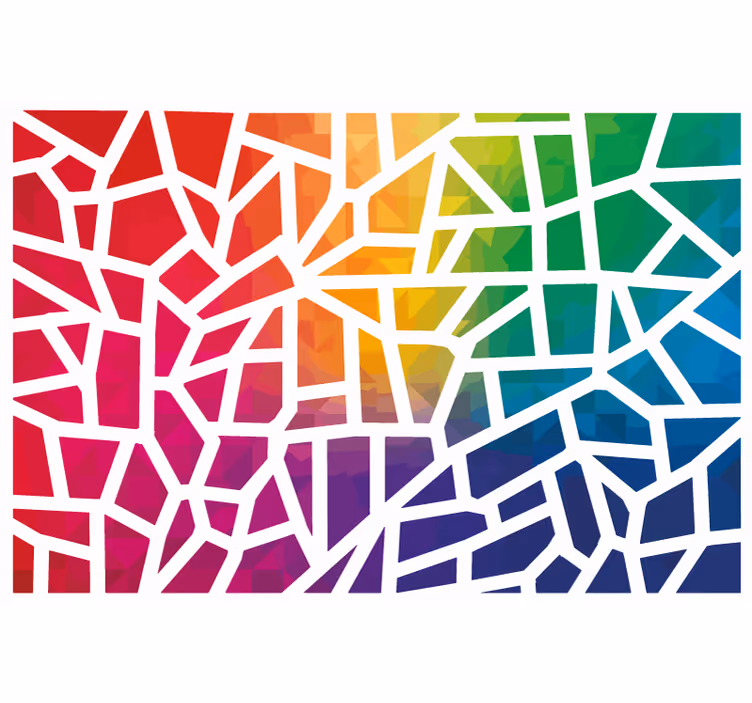 Rollo fenster home office bunte mosaikfarben - TenStickers