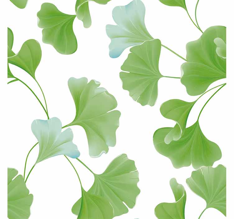 Rollo fenster home office grüne ginkgo blätter - TenStickers